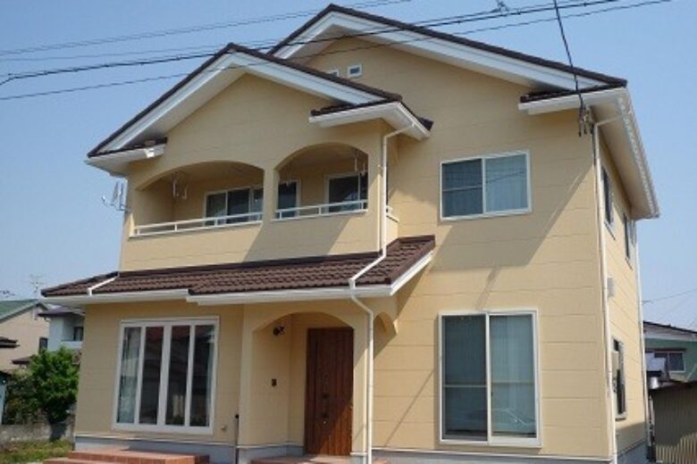 福島県会津若松市 鋼板に天然石チップコーティングの洋瓦風屋根